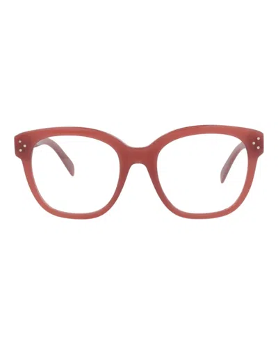 Pre-owned Celine Women's  Roundframe Metal Optical Frames In Havana Havana Transparent (cl50102u/51/053)