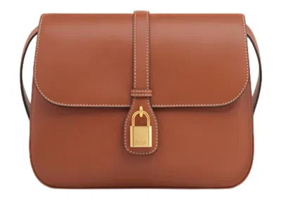 Pre-owned Celine Women's  Tabou Shoulder Bag Medium In Tan In Brown