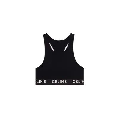 Pre-owned Celine Women's  Technical Jersey Bra In Black