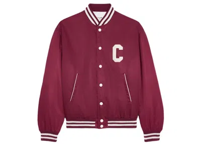 Pre-owned Celine Women's  Teddy Jacket In Nylon In Burgundy