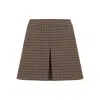 Celine Mini Wool Skirt A-line Silhouette In Multicolor