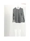 Celine Long Sleeve Checked Shirt Collared Neck In Green