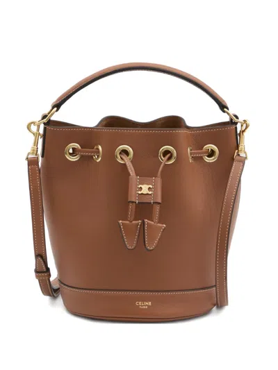 Celine Women Clara Teen Leather Bucket Bag In Multi