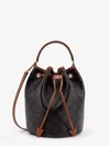 Celine Women Clara Triomphe Canvas And Leather Bucket Bag