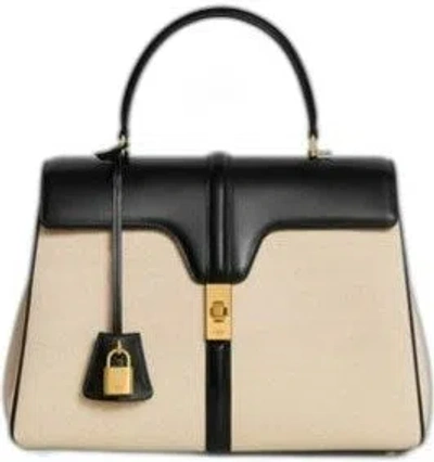 Celine Classique 16 Shoulder Bag In Nat Blck