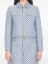 Celine Cotton Trucker-jacket With Monogram In Multicolor