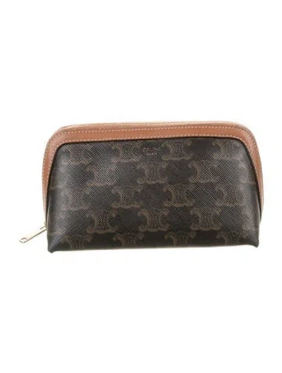 Pre-owned Celine Women's Cosmetic Bag In Brown