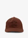 Celine Women Cotton Baseball Hat In Brown