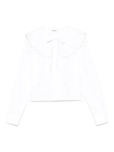 Celine Women Cotton Cropped Shirt
