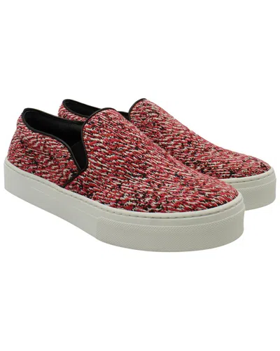 Celine Women's Cotton Slip-on Sneaker (authentic Pre-loved) In Red