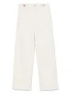 Celine Women Cotton Trousers In White