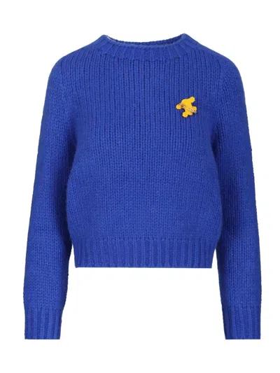 Celine Women Crewneck Sweater In Blue