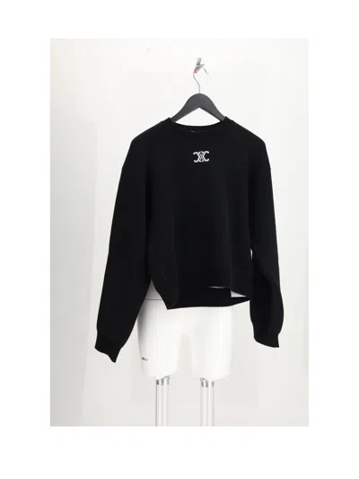 Celine Women Crewneck Sweater In Black