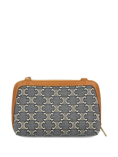 Celine Clutch On Chain In Jacquard Triomphe All Over In Multi