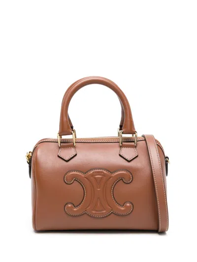 Celine Women Cuir Triomphe Leather Handbag In Multi