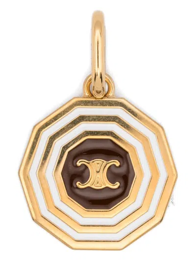 Celine Women Decagon Triomphe Charm In Gold