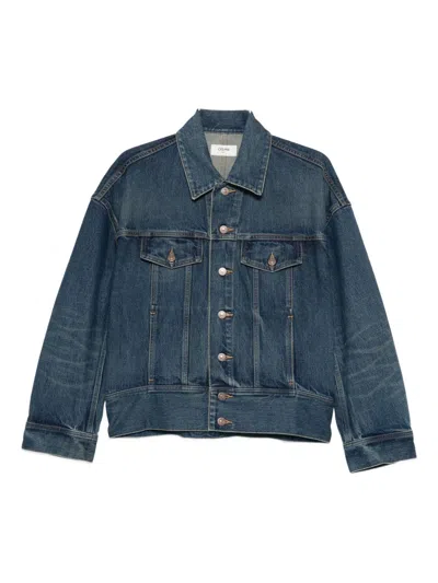 Celine Women Denim Cotton Jacket In Multi