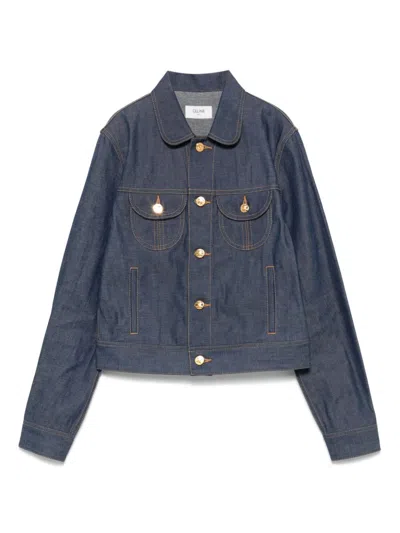 Celine Women Denim Jacket In Blue