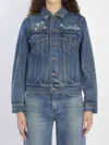 Celine Vintage Inspired Denim Jacket Pockets In Black