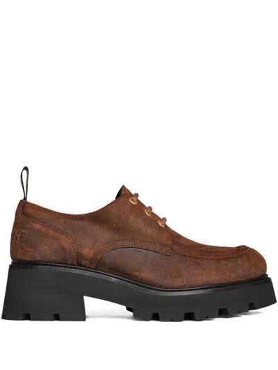 Celine Women Derbies Stringata T 45 Brogues In Brown