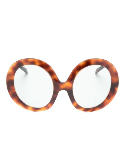 Celine Women Disc Sunglasses In Brown