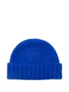 Celine Triomphe Beanie In Cashmere And Silk In Blue