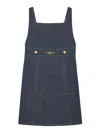 Celine Empire Unwashed Denim Mini Dress