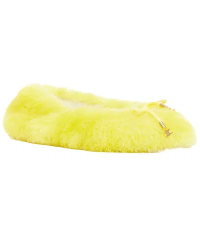 Pre-owned Celine Women's Faux Fur Plush Ballet Flat (authentic Pre-loved)