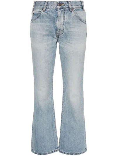 CELINE CELINE WOMEN FLARED LEG DENIM JEANS