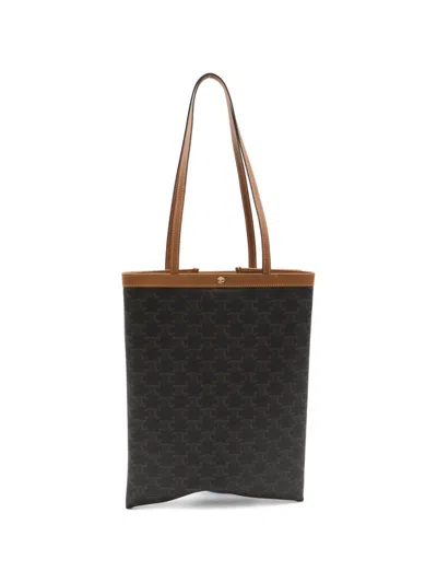 Celine Women Flat Triomphe Canvas Medium Tote In Multi