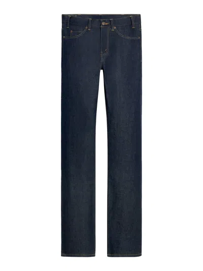 Celine Women Françoise Jeans In Denim With Raw Wash In Blue