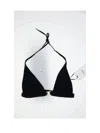 Celine Triomphe Triangle Top In Matte Jersey In Black