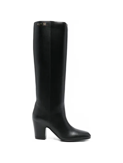 Celine Women Iconic Leather Boots In Multi