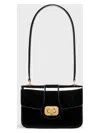 Celine Josephine Teen Leather Shoulder Bag In Black