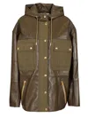 Celine Women Lambskin Parka In Green