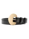 Celine Women Leather Belt In Black
