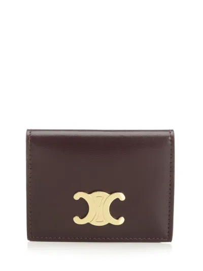 Celine Women Leather Bi-fold Card Holder In Multi