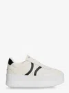 Celine Leather Block Sneakers With Triomphe Logo On The Back In Multi