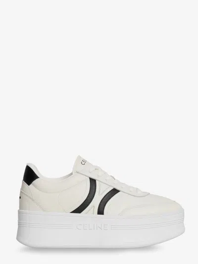 CELINE CELINE WOMEN LEATHER BLOCK SNEAKERS WITH TRIOMPHE LOGO ON THE BACK