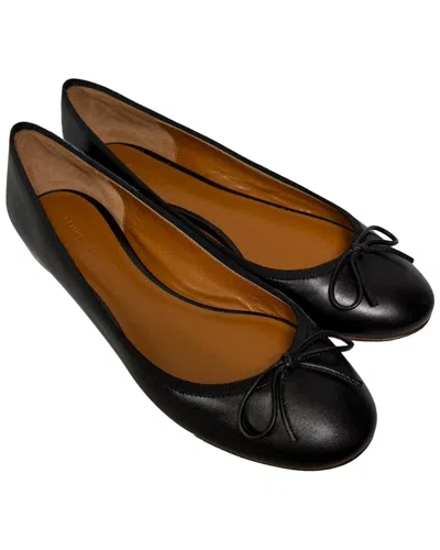 Pre-owned Celine Women's Leather Bow Detail Ballet Flat (authentic Pre-loved)