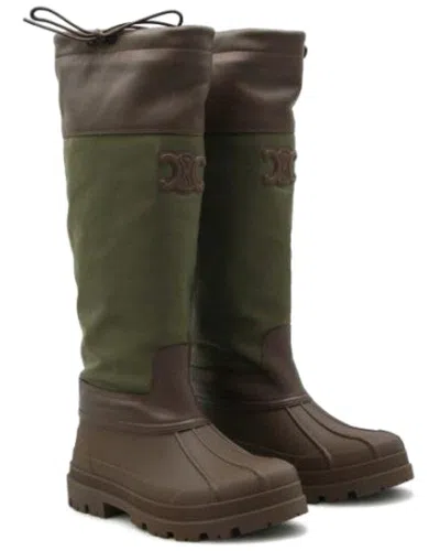 Pre-owned Celine Women's Leather High Boot (authentic Pre-loved)