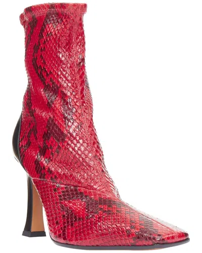 Celine Women's Leather Phoebe Philo Madame Flasquare Toe Ankle Boot (authentic  Pre-loved) In Red