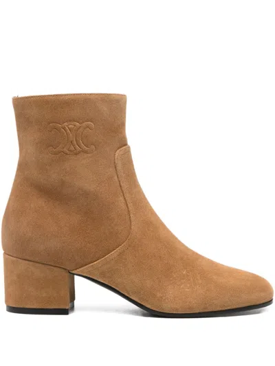 Celine Women Les Bottes T 50 Stivaletto Con Tacco In Brown