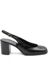 Celine Lily Triomphe Patent Slingback Pump In Black