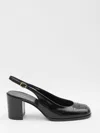 Celine Lily Triomphe Patent Slingback Pump In Black