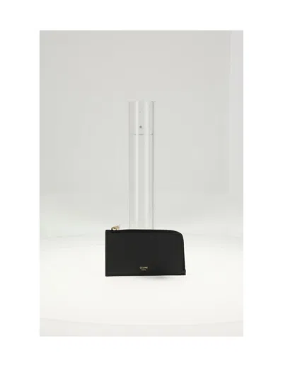 Celine Women Long Zipped Card Holder In Black