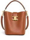 Celine Medium Bucket Louise In Nubuck Calfskin In Brown