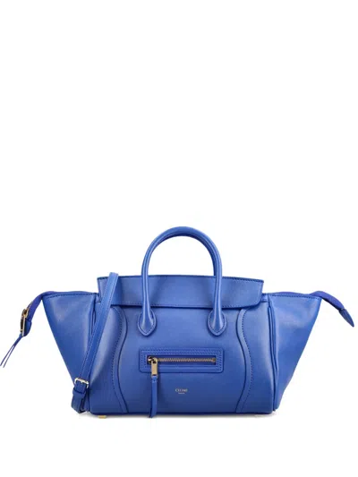 Celine Women Luggage Small Leather Handbag In Blue