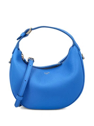 Celine Women Lulu Teen Leather Shoulder Bag In Blue
