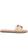 Celine Women Lympia Flat Sandals In Multi